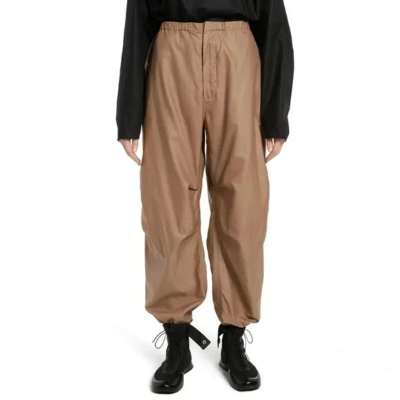 NWT The Row Antica Pant Parachute Cargo Utility Wide Leg Cotton Silk Taupe 8 - Picture 1 of 17